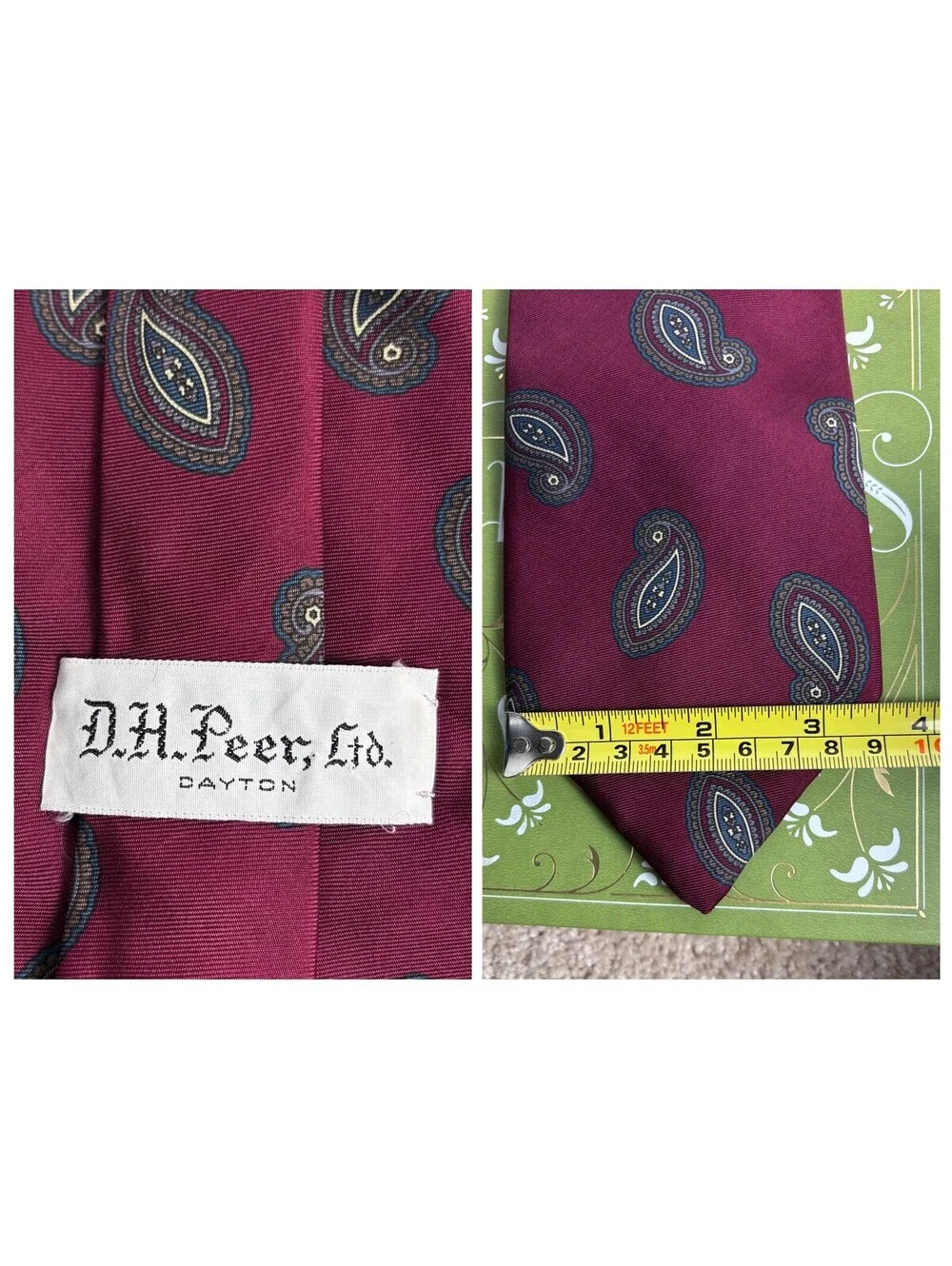 D.H. Peer Vtg Paisley Tie
